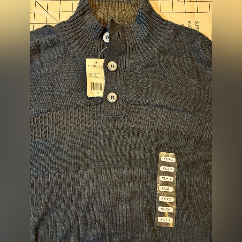 NWT Sun River Men’s XL Deep‎ Sea Sweater